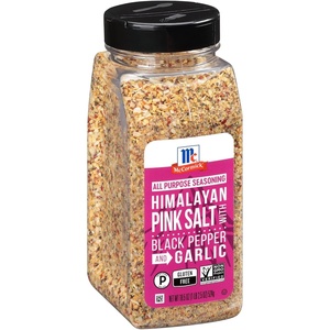 McCormick Himalayan Pink Salt with Black Pepper and Garlic All Purpose Seasoning, 18.5 oz(18.5 Ounce (Pack of 1))