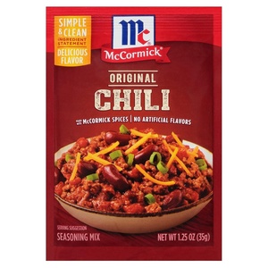 McCormick Hot Chili Seasoning Mix, 1.25 oz (Pack of 12)(1.25 Ounce (Pack of 1))