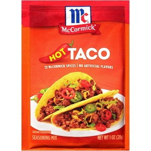 McCormick Hot Taco Seasoning Mix, 1 oz (Pack of 12)(1 Ounce (Pack of 12))