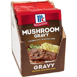 McCormick Mushroom Gravy Mix, 0.75 oz(0.75 Ounce (Pack of 24))