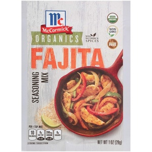 McCormick Organics Fajita Seasoning Mix, 1 oz(1 Ounce (Pack of 12))