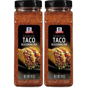 McCormick Original Taco Seasoning Mix, 6 lb – Six Pound Container of Taco Seasoning Mix, Best for Seasoning Ground Beef, Turkey, Chicken, Burgers, Tacos, Rice and Vegetables(24 Ounce (Pack of 2))