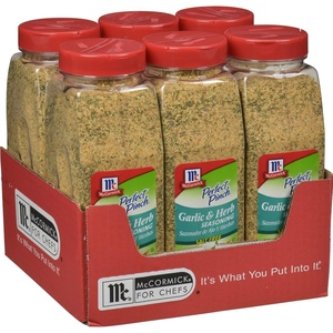McCormick Perfect Pinch Garlic & Herb Salt Free Seasoning, 19 oz (Pack of 6) – Six 19 Ounce Containers of Garlic Herb Seasoning to Add Zesty Flavor to Chicken, Pasta, Salads and More(19 Ounce (Pack of 6))