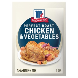 McCormick Seasoning Mix, Perfect Roast Chicken & Vegetables, No MSG Added, Whole Chicken, Fresh Veggies, Savory, Great for Sunday Roast Dinner with All the Sides, 1 oz (Pack of 12)