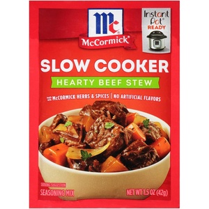 McCormick Slow Cooker Hearty Beef Stew Seasoning Mix, 1.5 oz (Pack of 12)(1.5 Ounce (Pack of 12))