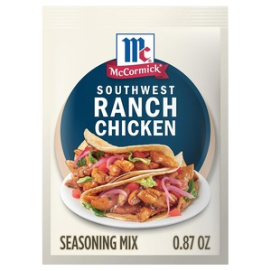McCormick Street Taco Southwest Ranch Chicken Seasoning Mix, 0.87 oz (Pack of 12)(0.87 Ounce (Pack of 1))