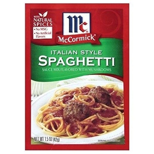 McCormick Thick & Zesty Spaghetti Sauce Mix, 1.37 oz(Mushroom)