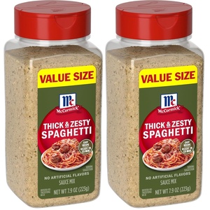 McCormick® Thick & Zesty Spaghetti Sauce Seasoning Mix, Spaghetti Sauce, 15 Minutes, Made with McCormick Spices, No Artificial Flavors and Colors, Make Quick & Easy Pasta Sauce, 7.9 oz(7.9 Ounce (Pack of 2))