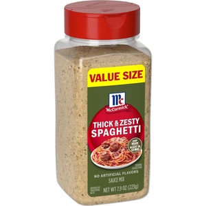 McCormick® Thick & Zesty Spaghetti Sauce Seasoning Mix, Spaghetti Sauce, 15 Minutes, Made with McCormick Spices, No Artificial Flavors and Colors, Make Quick & Easy Pasta Sauce, 7.9 oz(7.9 Ounce (Pack of 1))