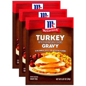 McCormick Turkey Gravy Mix, 0.87 oz (Pack of 24)(0.87 Ounce (Pack of 3))