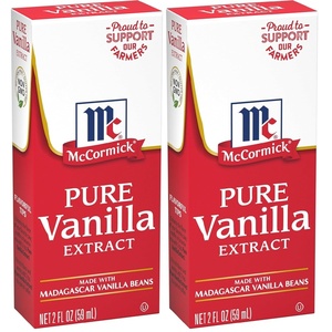 McCormick Vanilla Extract, Pure, No Corn Syrup, Gluten Free, Kosher, Rich, Sweet Flavor and Aroma for Baking and Savory Dishes, 8 fl oz(2 Fl Oz (Pack of 2))