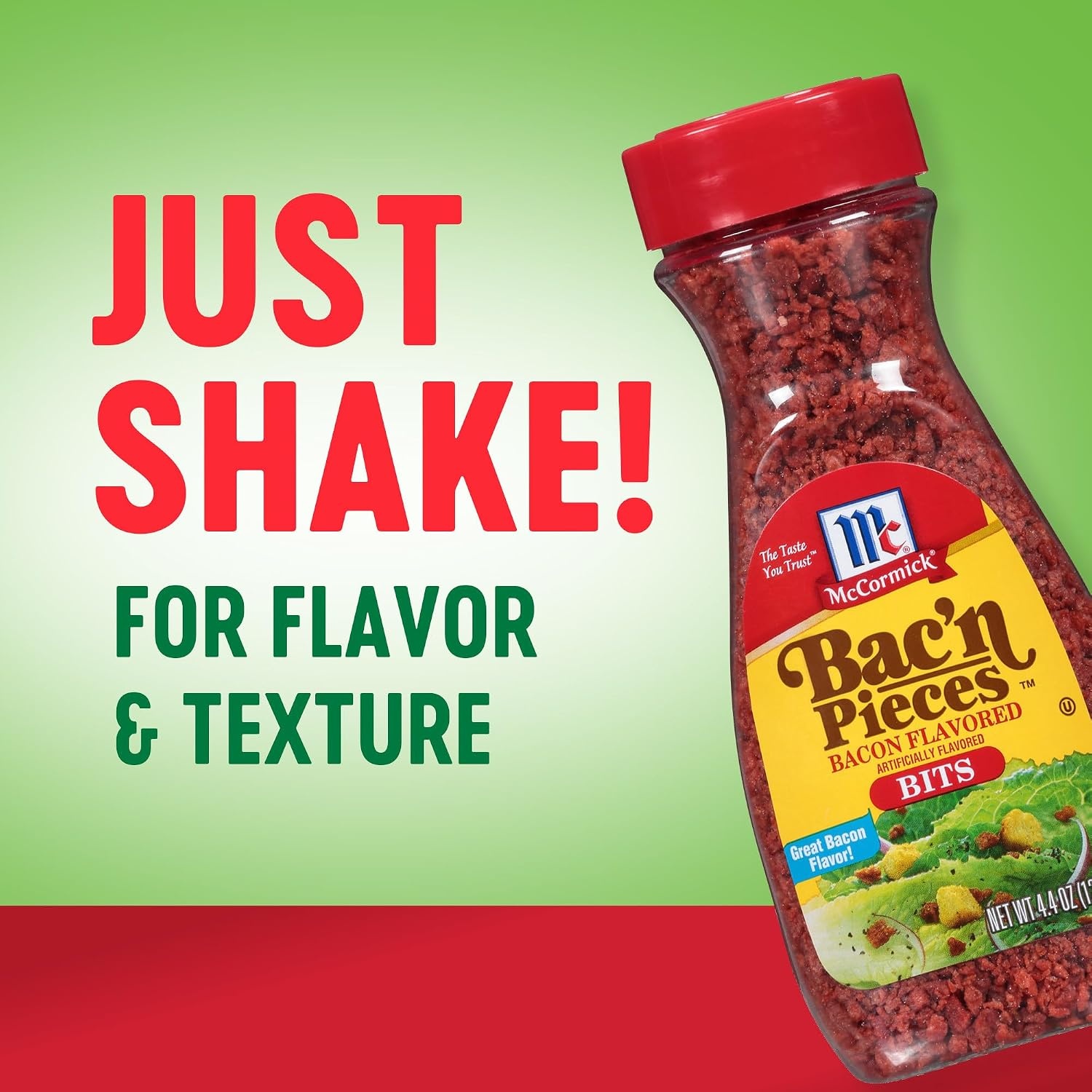 image:imageMcCormick Bacon Bits Artificially Flavored Vegan and Vegetarian Friendly Alternative to Bacon Shake on Salads Pizza and More for Meaty Flavor and Crunch 44 ozBits