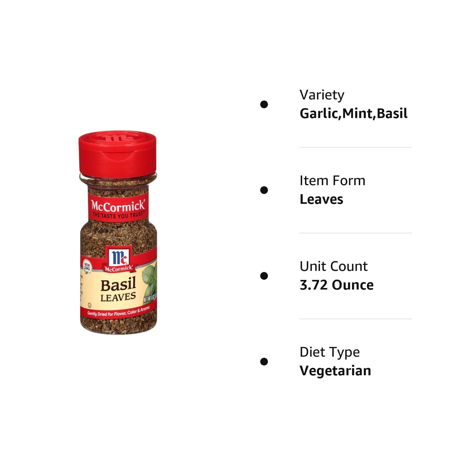 image:imageMcCormick Basil Leaves 125 oz Pack of 12062 Ounce Pack of 6