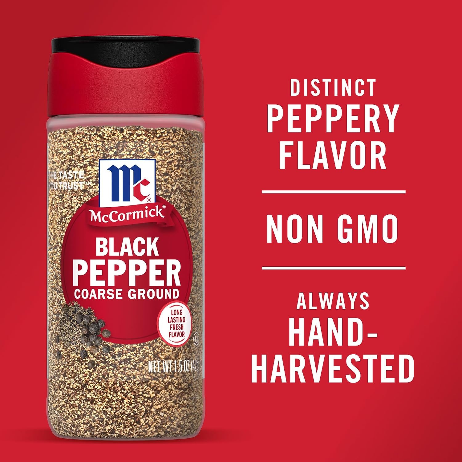 image:imageMcCormick Black Pepper Coarse Ground Non GMO HandHarvested Enjoy Distinctive Pepper Flavor While Cooking amp Tableside 312 oz15 Ounce Pack of 1