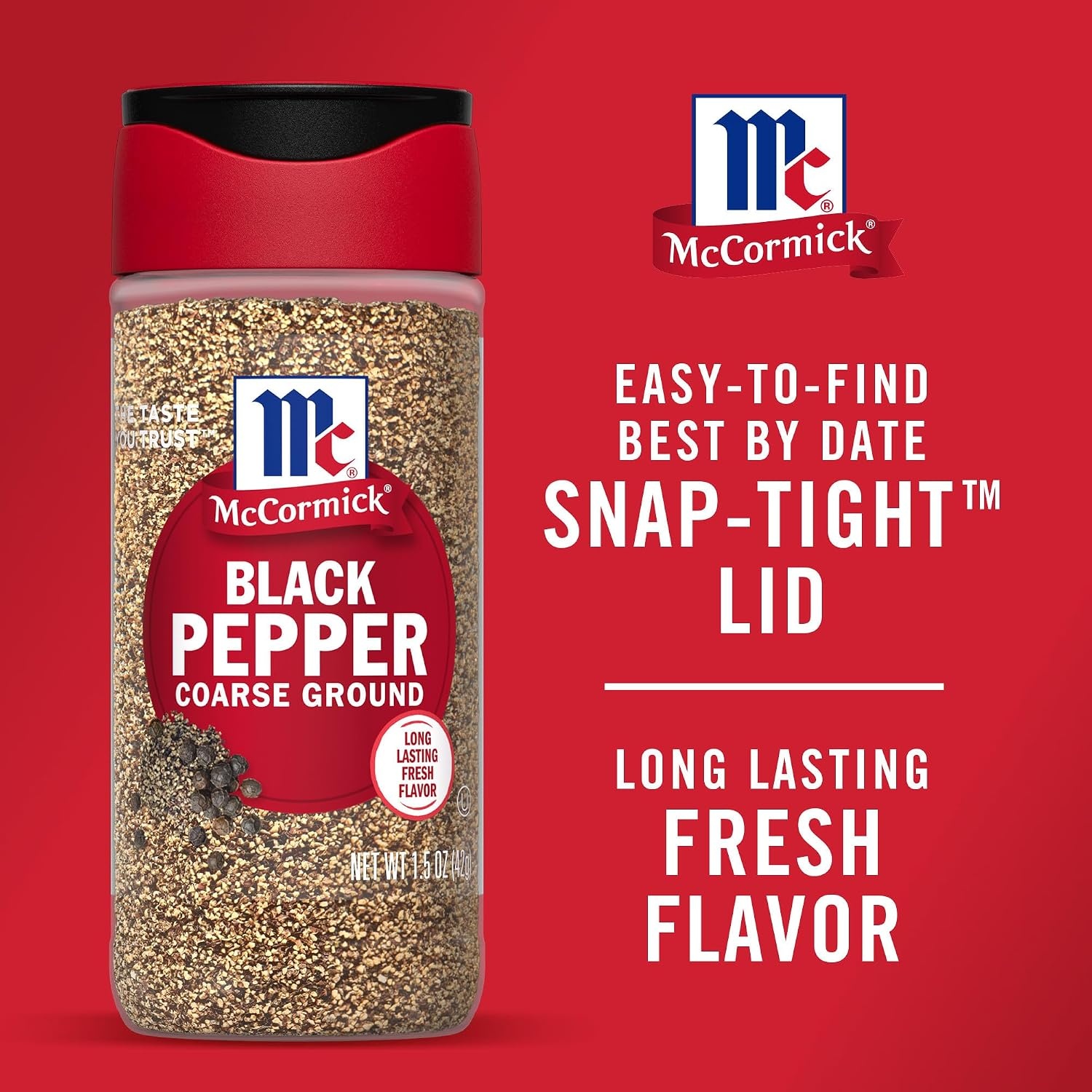 image:imageMcCormick Black Pepper Coarse Ground Non GMO HandHarvested Enjoy Distinctive Pepper Flavor While Cooking amp Tableside 312 oz15 Ounce Pack of 1