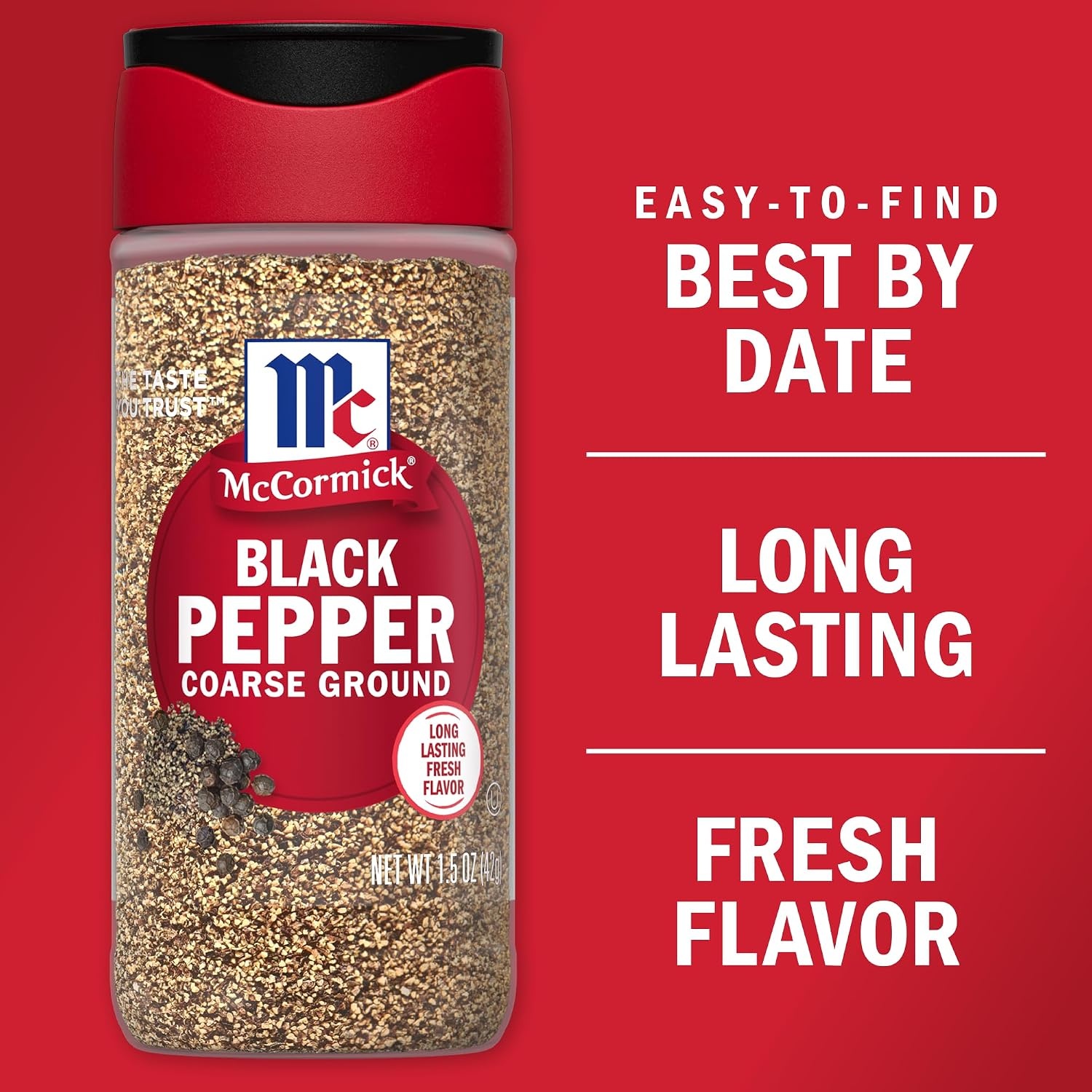 image:imageMcCormick Black Pepper Coarse Ground Non GMO HandHarvested Enjoy Distinctive Pepper Flavor While Cooking amp Tableside 312 oz15 Ounce Pack of 6