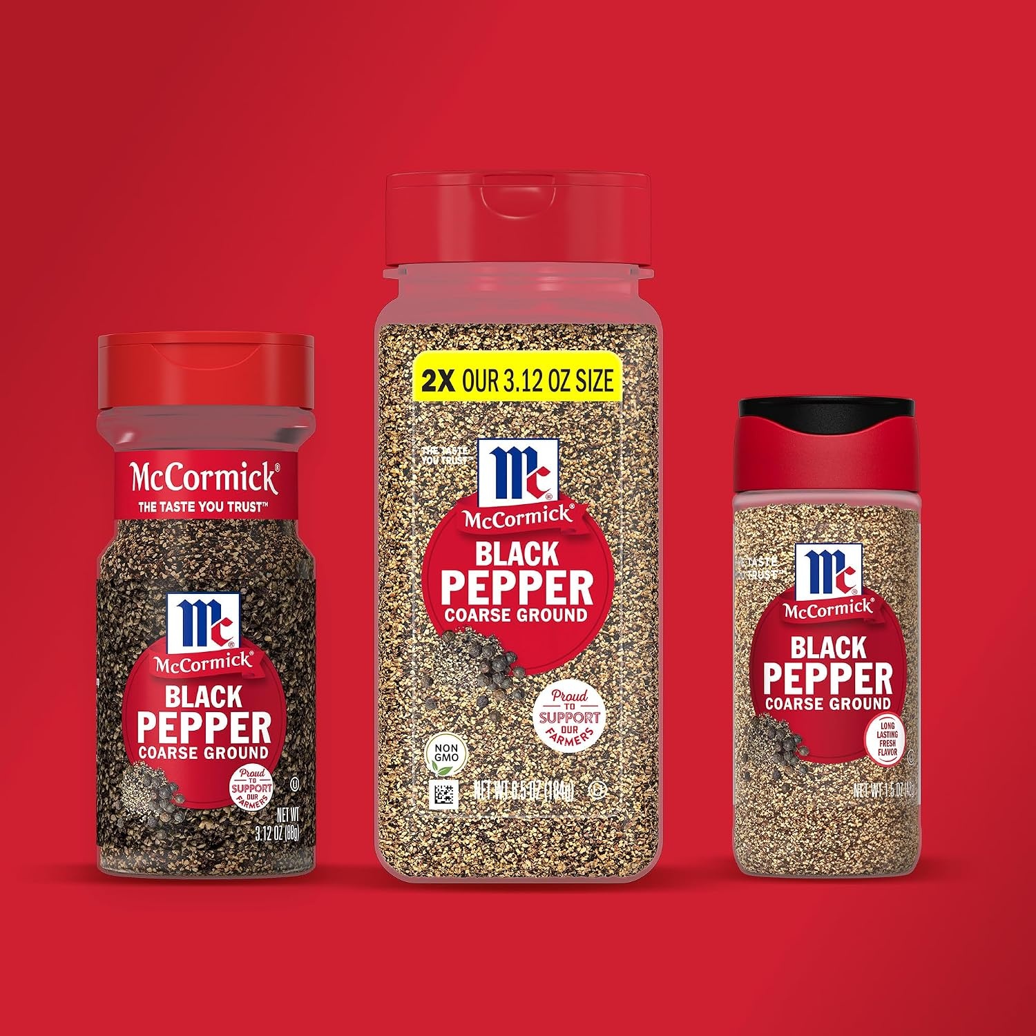 image:imageMcCormick Black Pepper Coarse Ground Non GMO HandHarvested Enjoy Distinctive Pepper Flavor While Cooking amp Tableside 312 oz312 Ounce Pack of 1