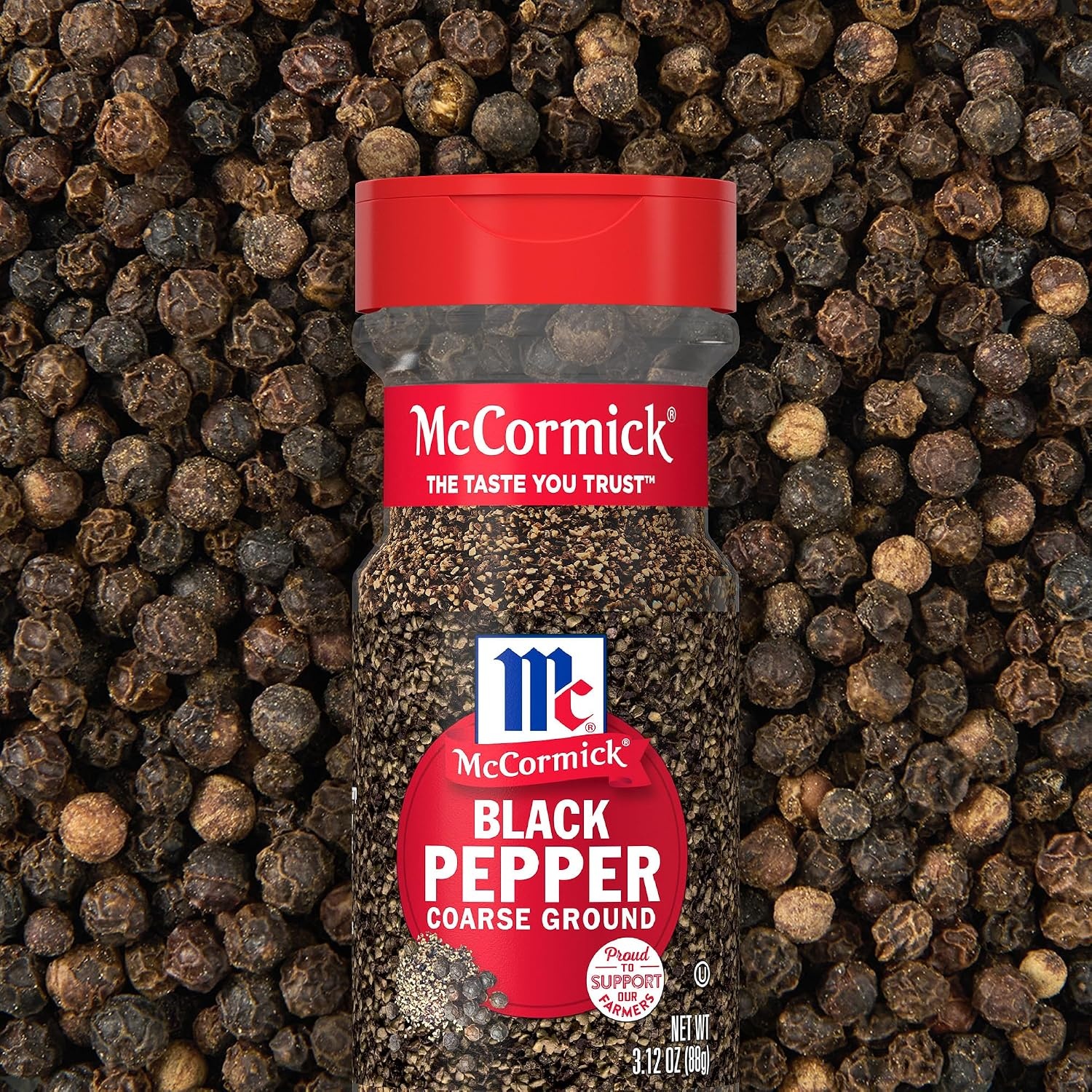 image:imageMcCormick Black Pepper Coarse Ground Non GMO HandHarvested Enjoy Distinctive Pepper Flavor While Cooking amp Tableside 312 oz312 Ounce Pack of 1