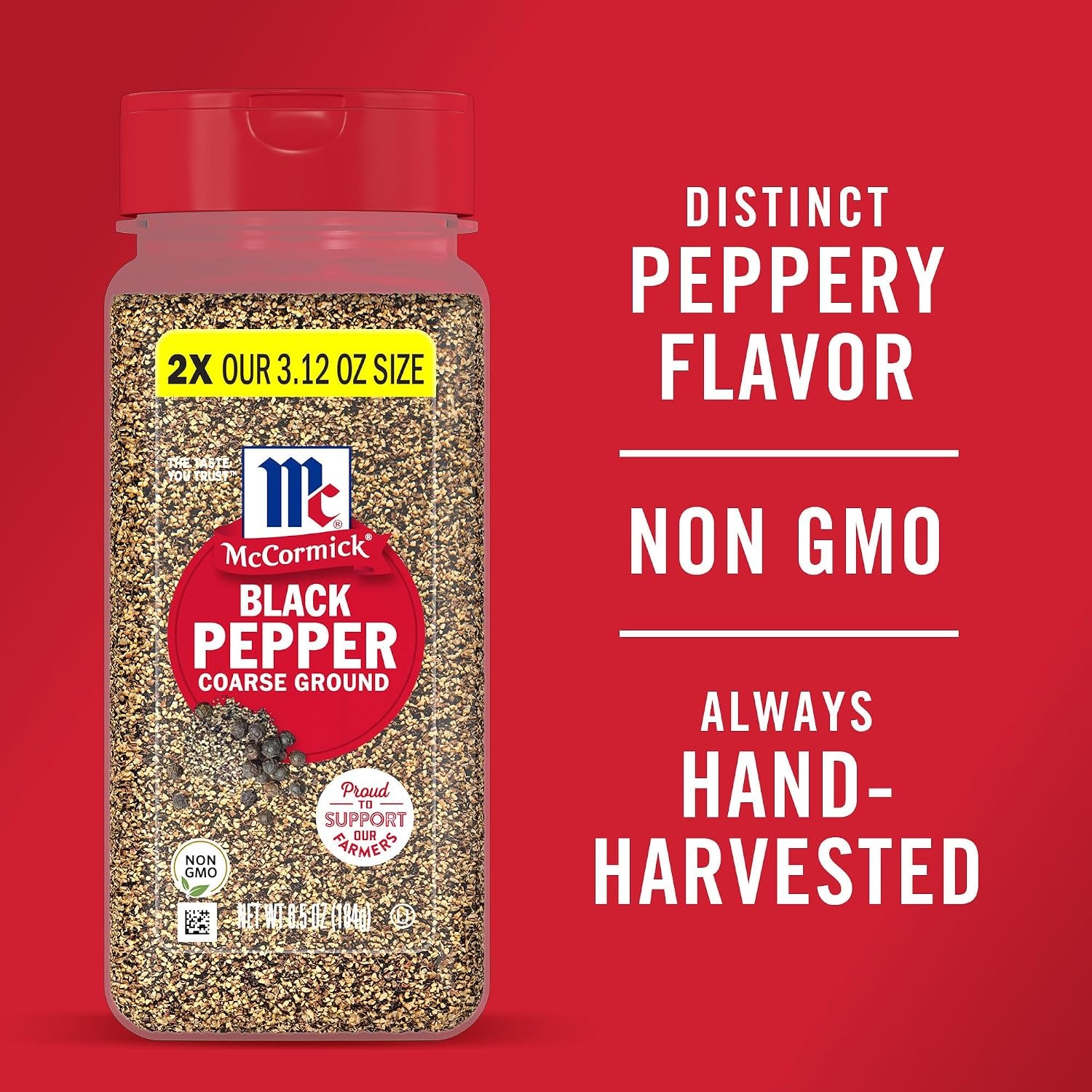 image:imageMcCormick Black Pepper Coarse Ground Non GMO HandHarvested Enjoy Distinctive Pepper Flavor While Cooking amp Tableside 312 oz65 Ounce Pack of 1