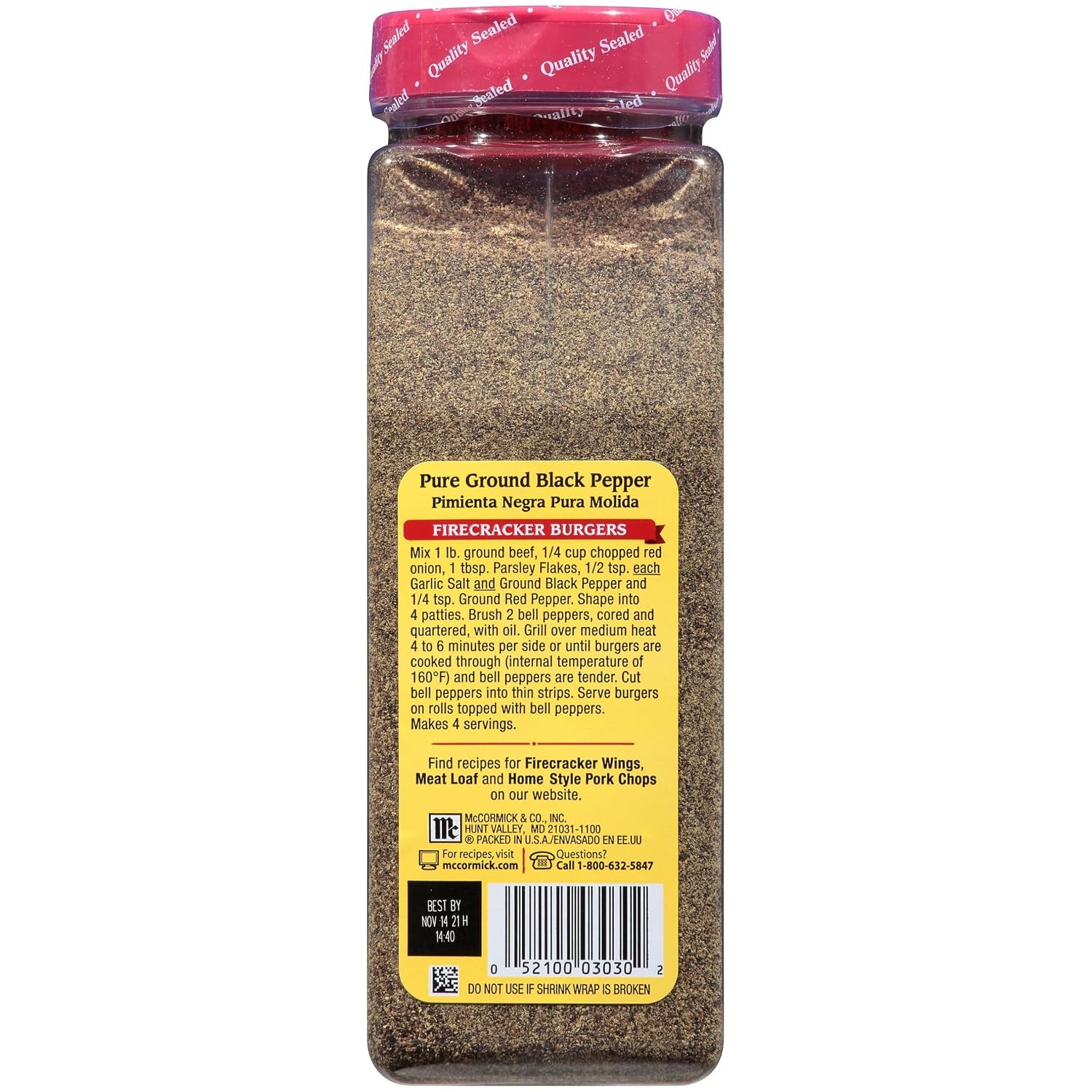 image:imageMcCormick Black Pepper Pure Ground Non GMO HandHarvested Enjoy Distinctive Pepper Flavor While Cooking amp Tableside 16 oz16 Ounce Pack of 1