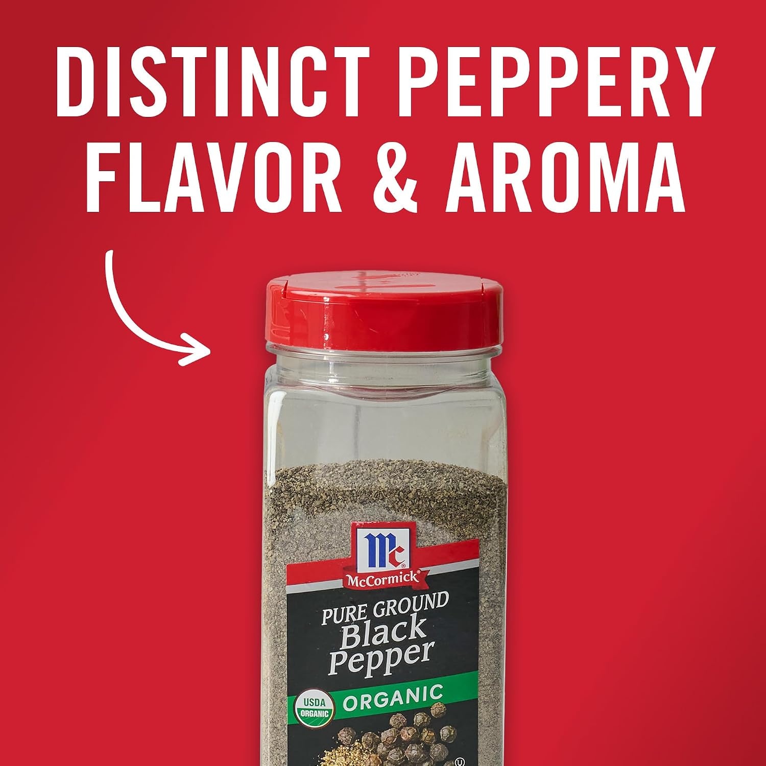 image:imageMcCormick Black Pepper Pure Ground Organic Non GMO Enjoy Distinctive Pepper Flavor While Cooking amp Tableside 12 oz12 Ounce Pack of 1