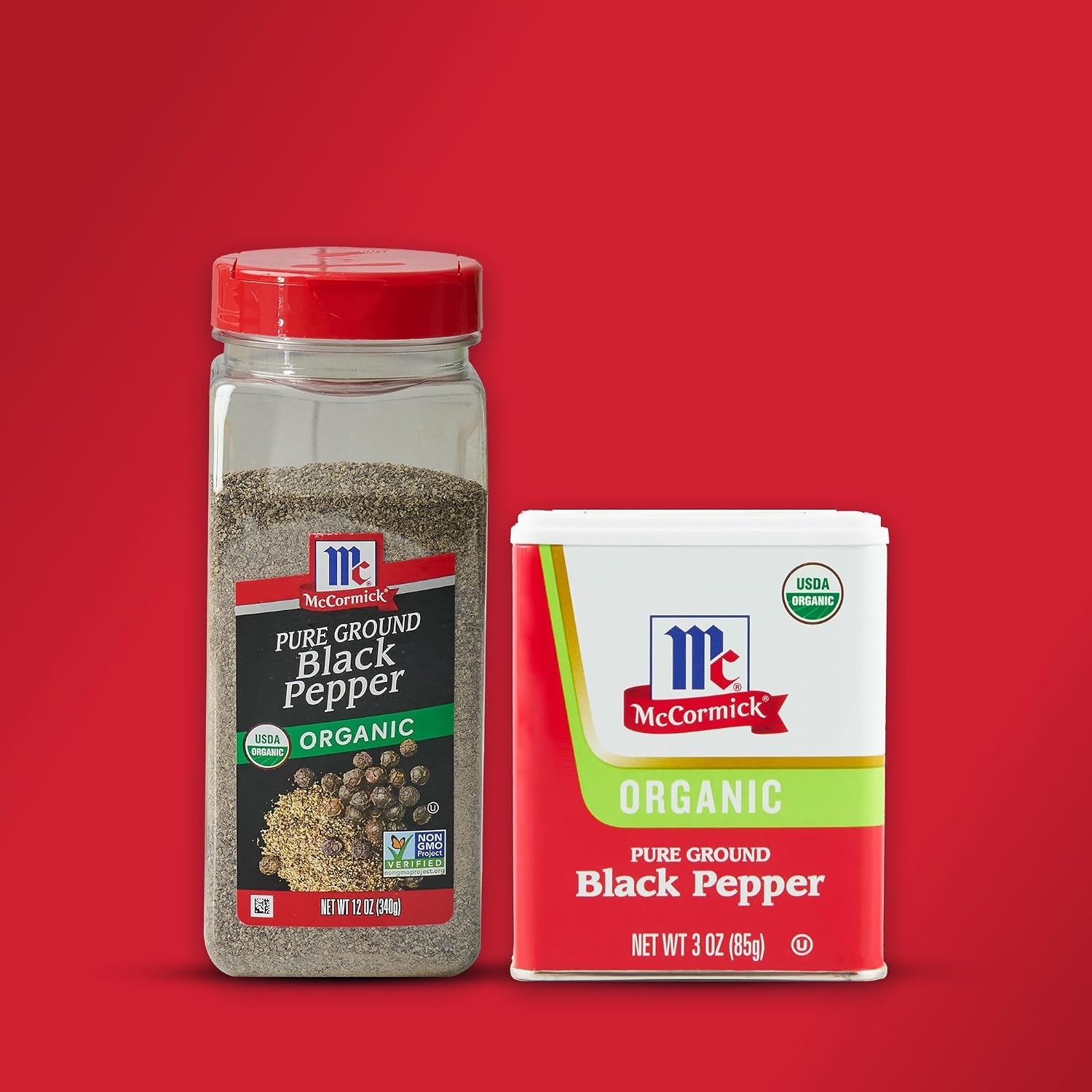 image:imageMcCormick Black Pepper Pure Ground Organic Non GMO Enjoy Distinctive Pepper Flavor While Cooking amp Tableside 12 oz12 Ounce Pack of 1