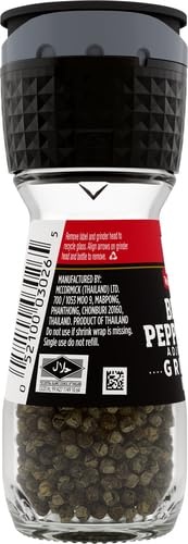 image:imageMcCormick Black Peppercorn Grinder For Freshly Ground Pepper While Cooking amp Tableside 25 oz1 Ounce Pack of 1