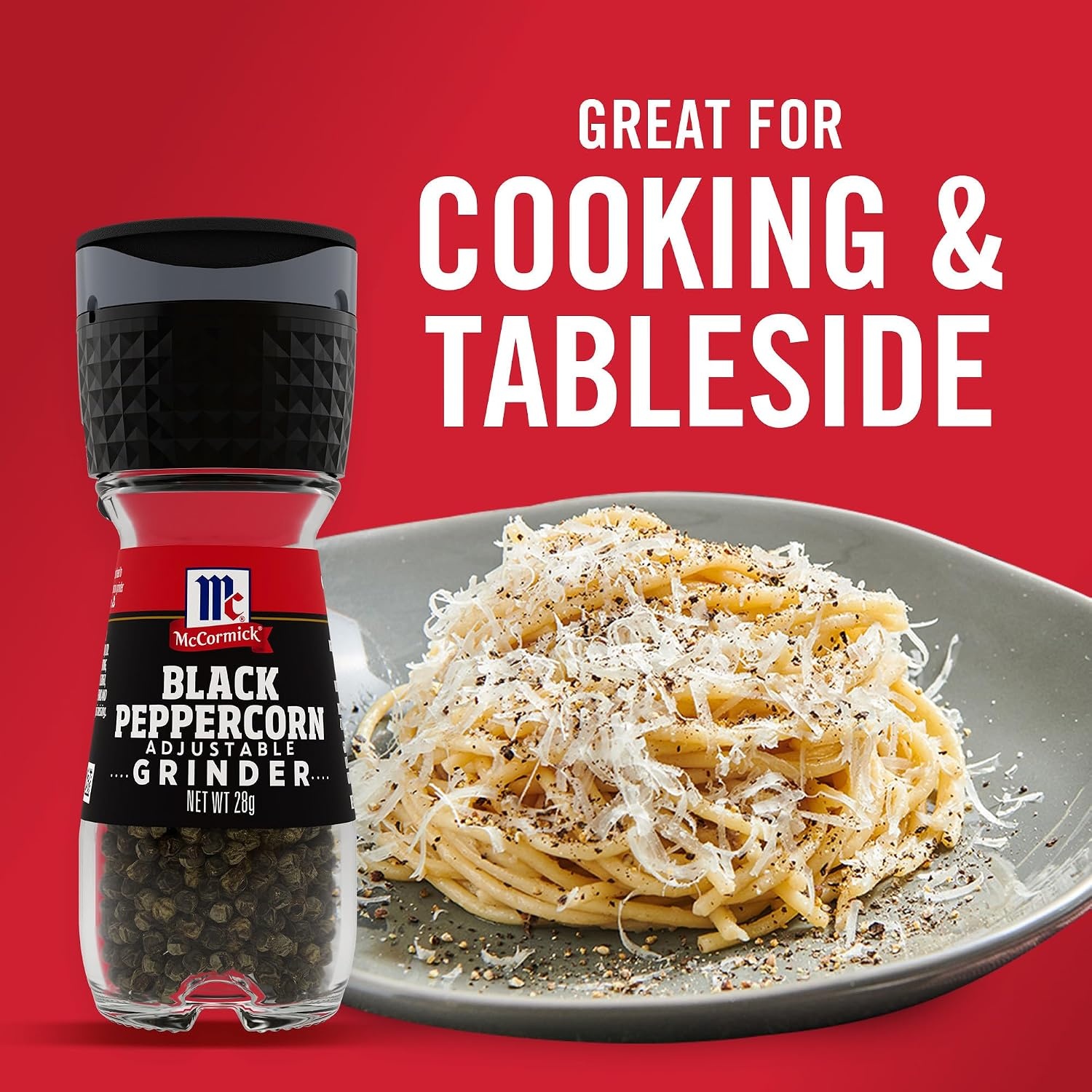 image:imageMcCormick Black Peppercorn Grinder For Freshly Ground Pepper While Cooking amp Tableside 25 oz1 Ounce Pack of 1