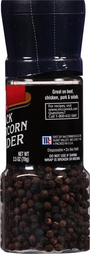 image:imageMcCormick Black Peppercorn Grinder For Freshly Ground Pepper While Cooking amp Tableside 25 oz25 Ounce Pack of 2