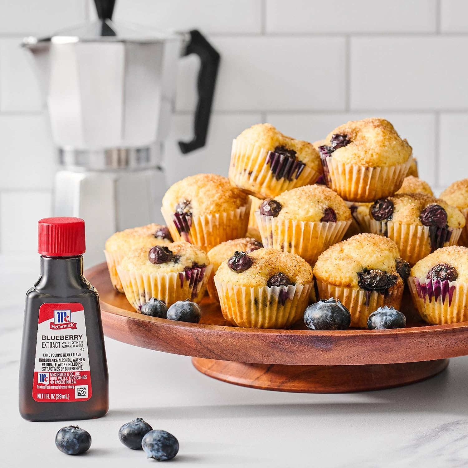 image:imageMcCormick Blueberry Extract with Other Natural Flavors Distinctive Sweet Blueberry Flavor and Aroma for Baking Cookies Cake and Muffins and Beverages Like Lemonade Mocktails and Smoothies 1 fl oz Pack of 6