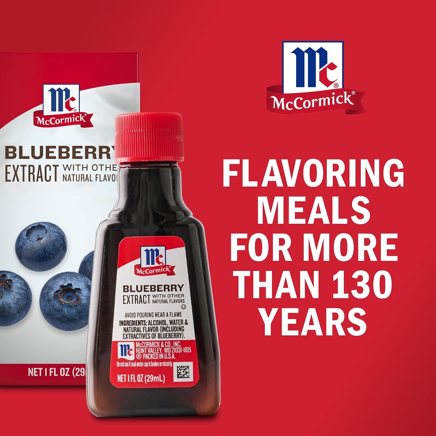 image:imageMcCormick Blueberry Extract with Other Natural Flavors Distinctive Sweet Blueberry Flavor and Aroma for Baking Cookies Cake and Muffins and Beverages Like Lemonade Mocktails and Smoothies 1 fl oz1 Fl Oz Pack of 2