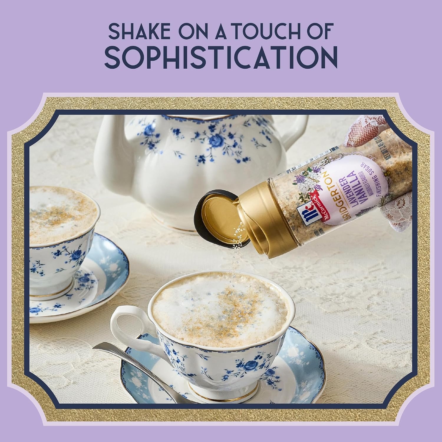 image:imageMcCormick Bridgerton Finishing Sugar Lavender Vanilla Limited Edition Floral Lavender Notes Smooth Vanilla Flavor For Cakes Cocktails Matcha Tea and More 345 oz345 Ounce Pack of 2