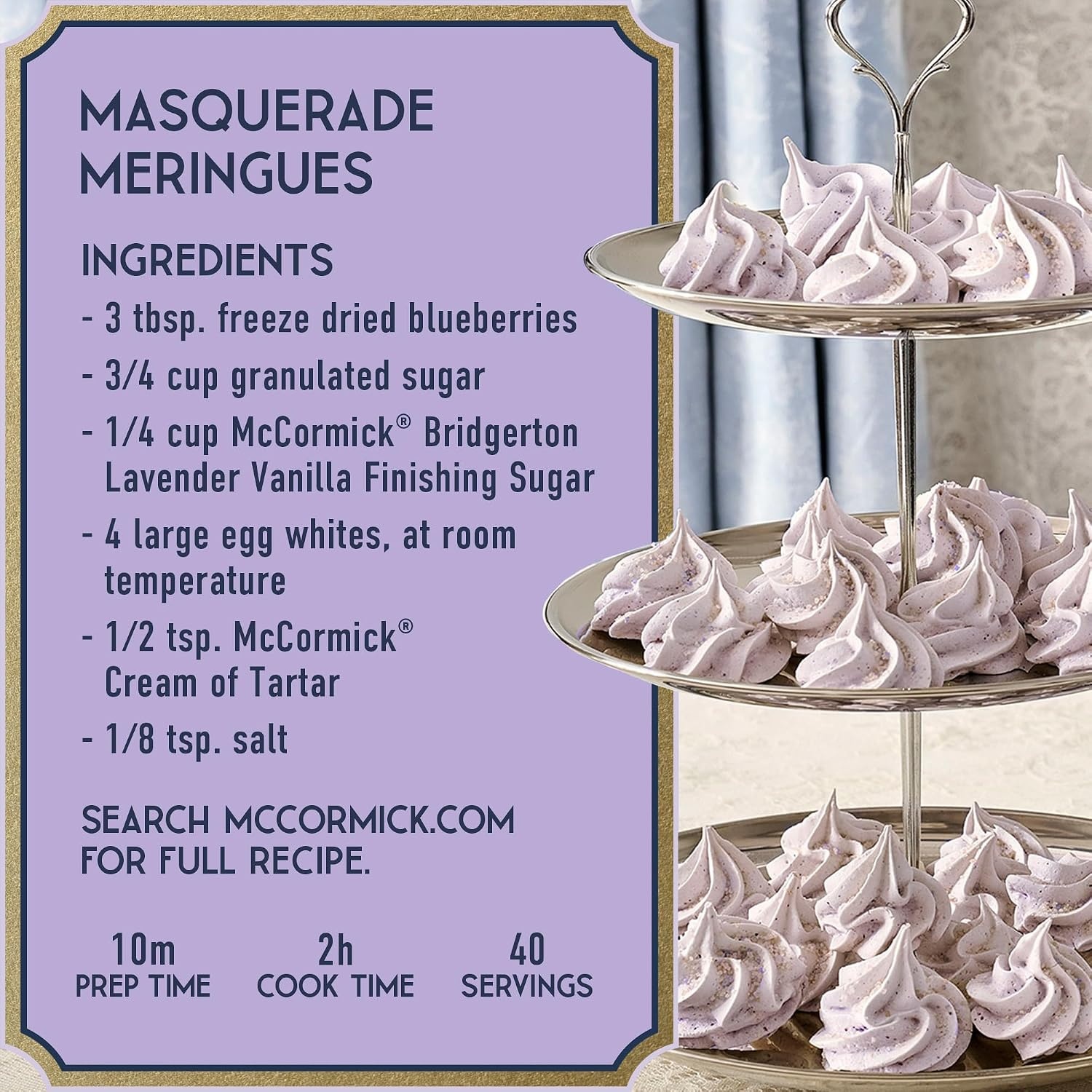 image:imageMcCormick Bridgerton Finishing Sugar Lavender Vanilla Limited Edition Floral Lavender Notes Smooth Vanilla Flavor For Cakes Cocktails Matcha Tea and More 345 oz345 Ounce Pack of 1