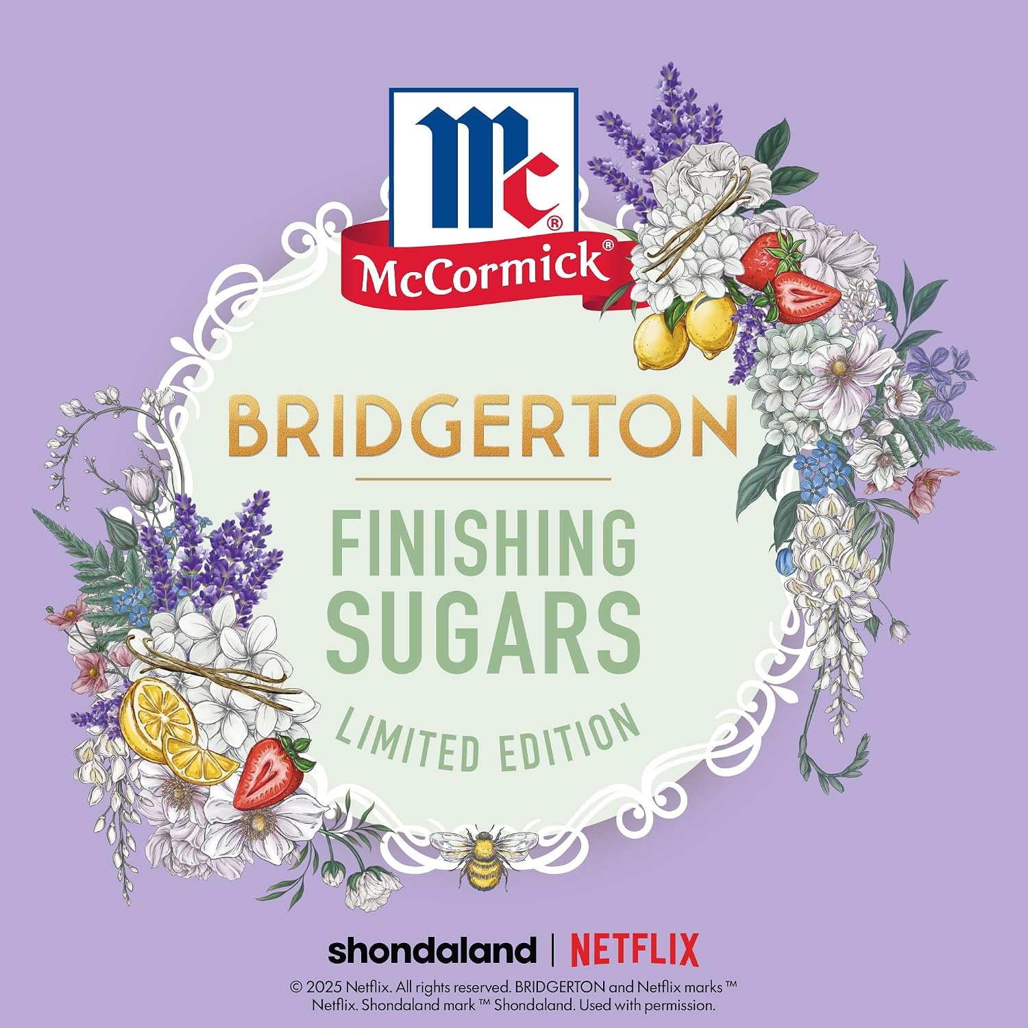 image:imageMcCormick Bridgerton Finishing Sugar Lavender Vanilla Limited Edition Floral Lavender Notes Smooth Vanilla Flavor For Cakes Cocktails Matcha Tea and More 345 oz345 Ounce Pack of 2