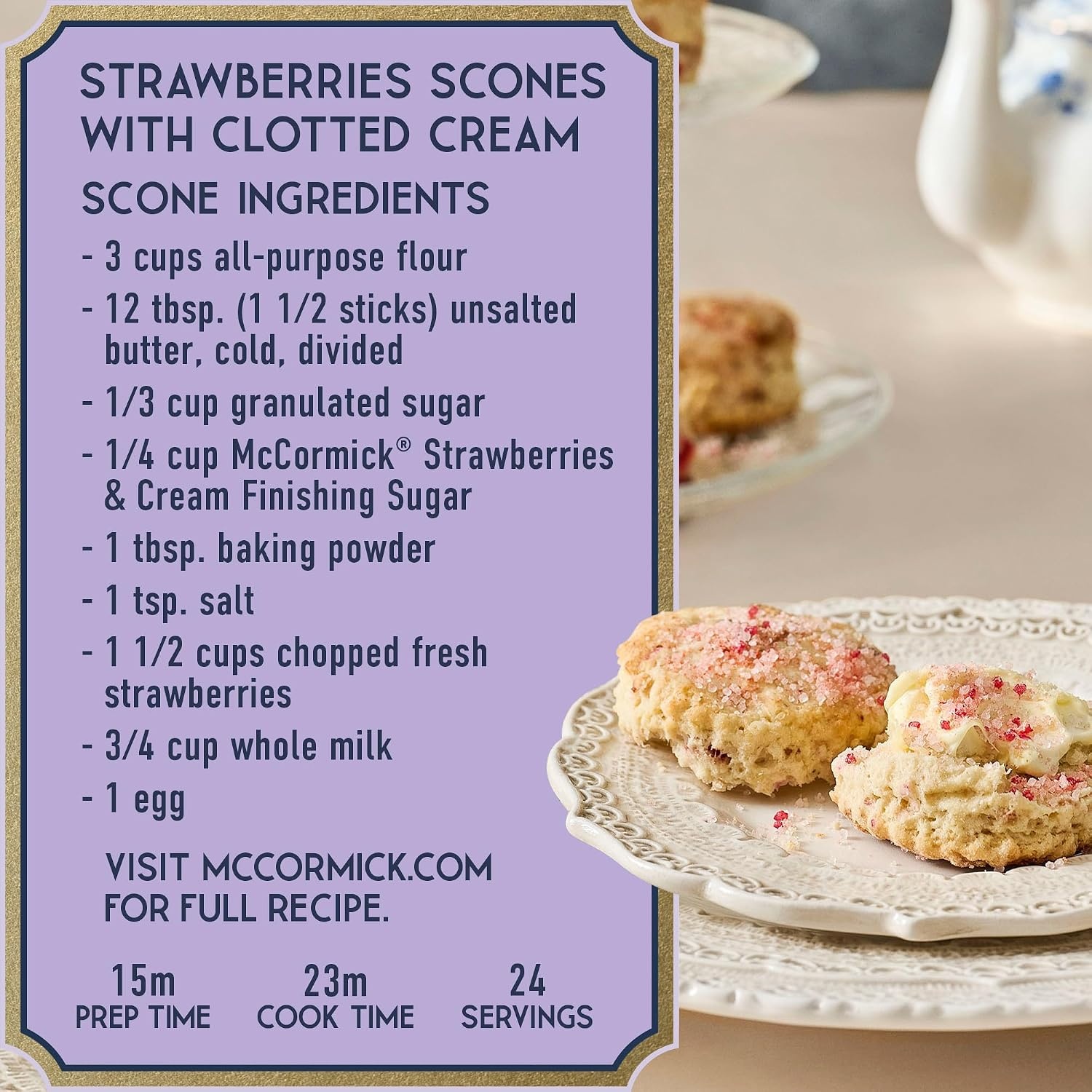 image:imageMcCormick Bridgerton Finishing Sugar Strawberries amp Cream Limited Edition Sweet Strawberry Flavor Infusion For Desserts Cocktails Breakfasts and More 316 oz316 Ounce Pack of 1