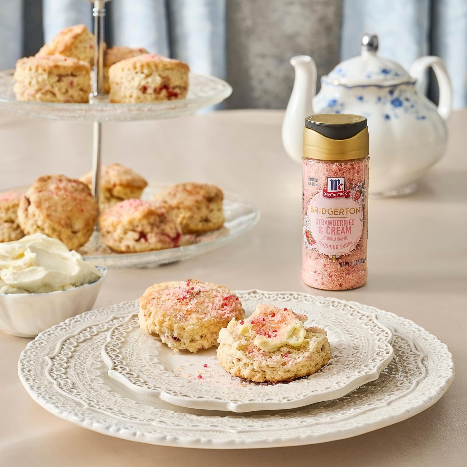 image:imageMcCormick Bridgerton Finishing Sugar Strawberries amp Cream Limited Edition Sweet Strawberry Flavor Infusion For Desserts Cocktails Breakfasts and More 316 oz316 Ounce Pack of 1