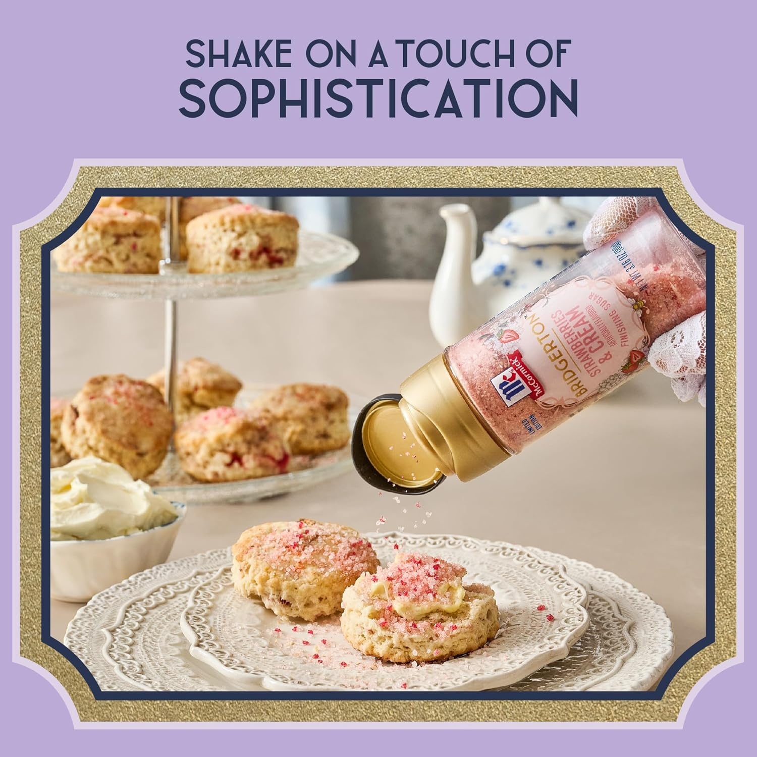 image:imageMcCormick Bridgerton Finishing Sugar Strawberries amp Cream Limited Edition Sweet Strawberry Flavor Infusion For Desserts Cocktails Breakfasts and More 316 oz316 Ounce Pack of 1