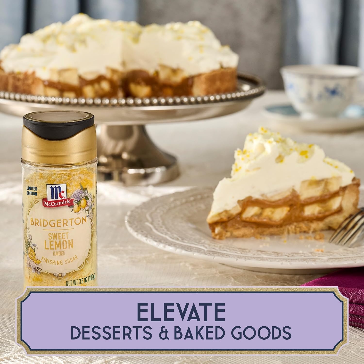 image:imageMcCormick Bridgerton Finishing Sugar Sweet Lemon Limited Edition Exquisite Lemon Flavor For Elevating Baked Goods and Beverages Garnishing and More 36 oz36 Ounce Pack of 1