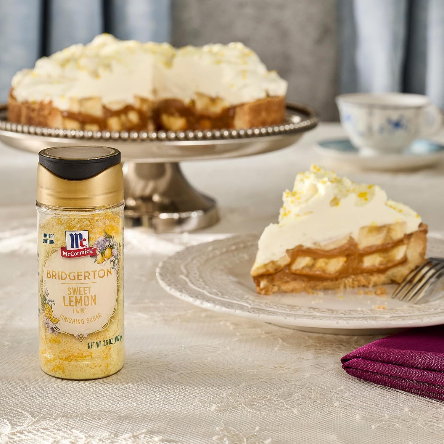 image:imageMcCormick Bridgerton Finishing Sugar Sweet Lemon Limited Edition Exquisite Lemon Flavor For Elevating Baked Goods and Beverages Garnishing and More 36 oz36 Ounce Pack of 1