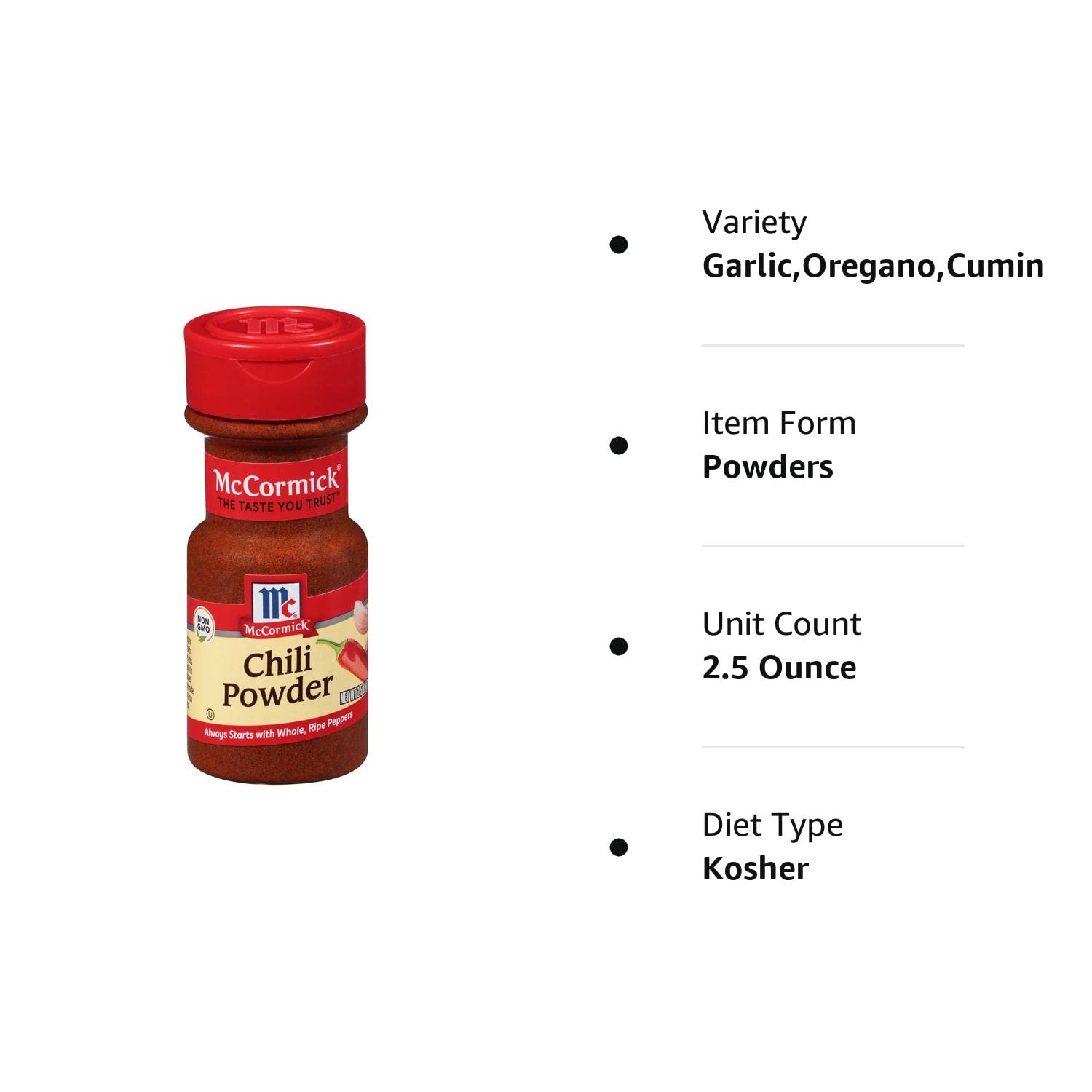 image:imageMcCormick Chili Powder 25 oz25 Ounce Pack of 1