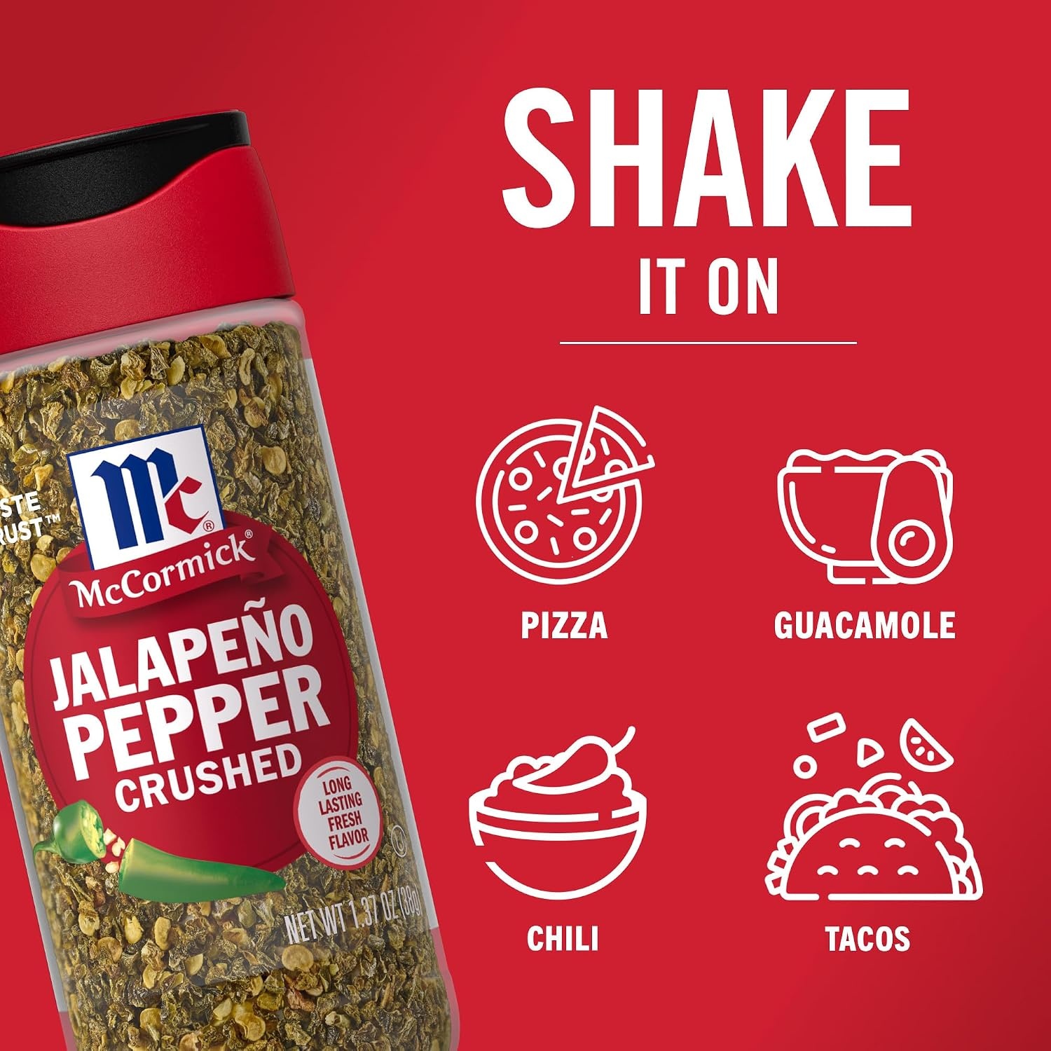 image:imageMcCormick Crushed Jalapeo Pepper 137 oz Pack of 6137 Ounce Pack of 1