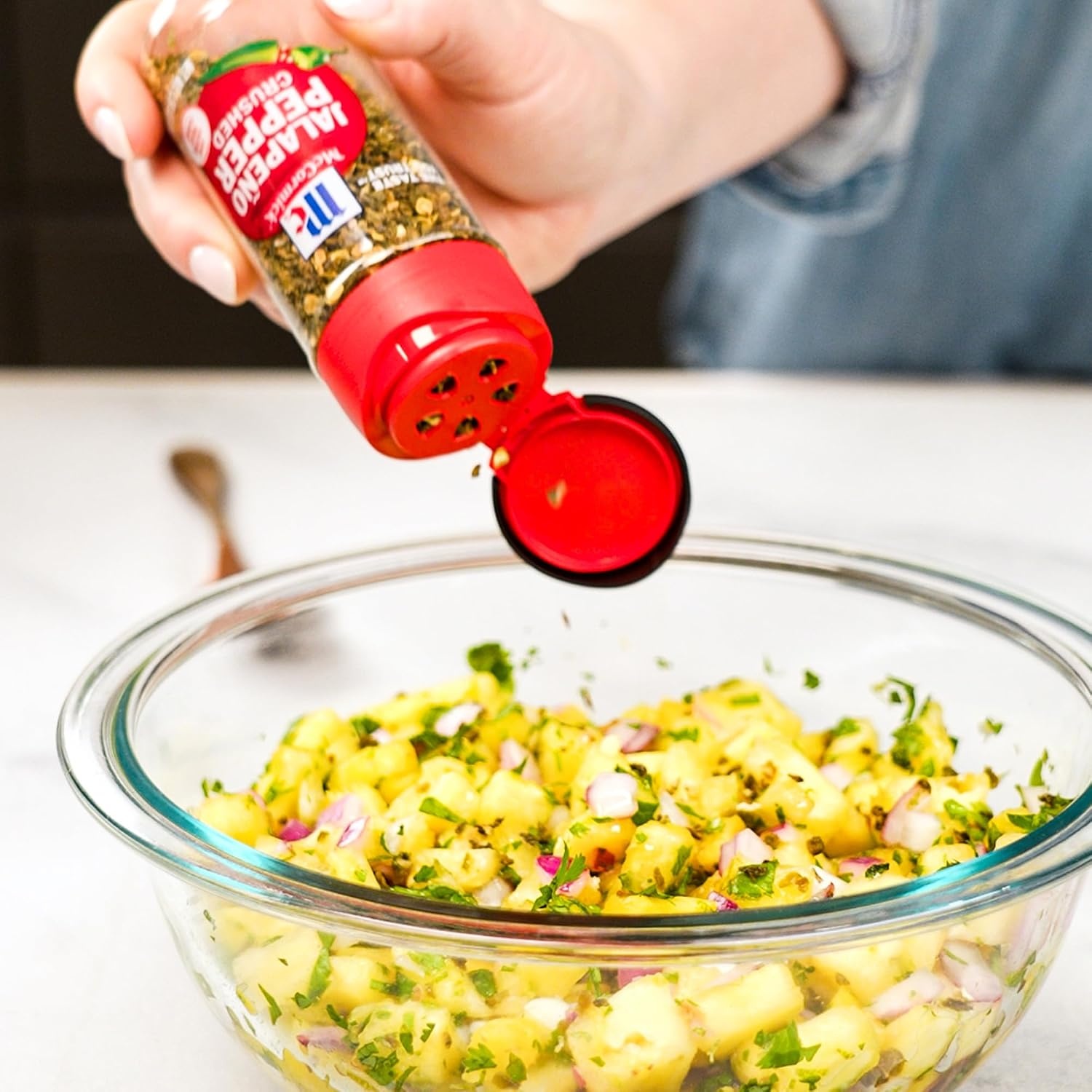 image:imageMcCormick Crushed Pepper Heat Lover Variety Pack Mild to Hot Heat Giftable Collection of Four Crushed Peppers for Adding Instant Heat to Eggs Potatoes Pasta Guacamole Tacos StirFry Enchiladas and More 549 oz