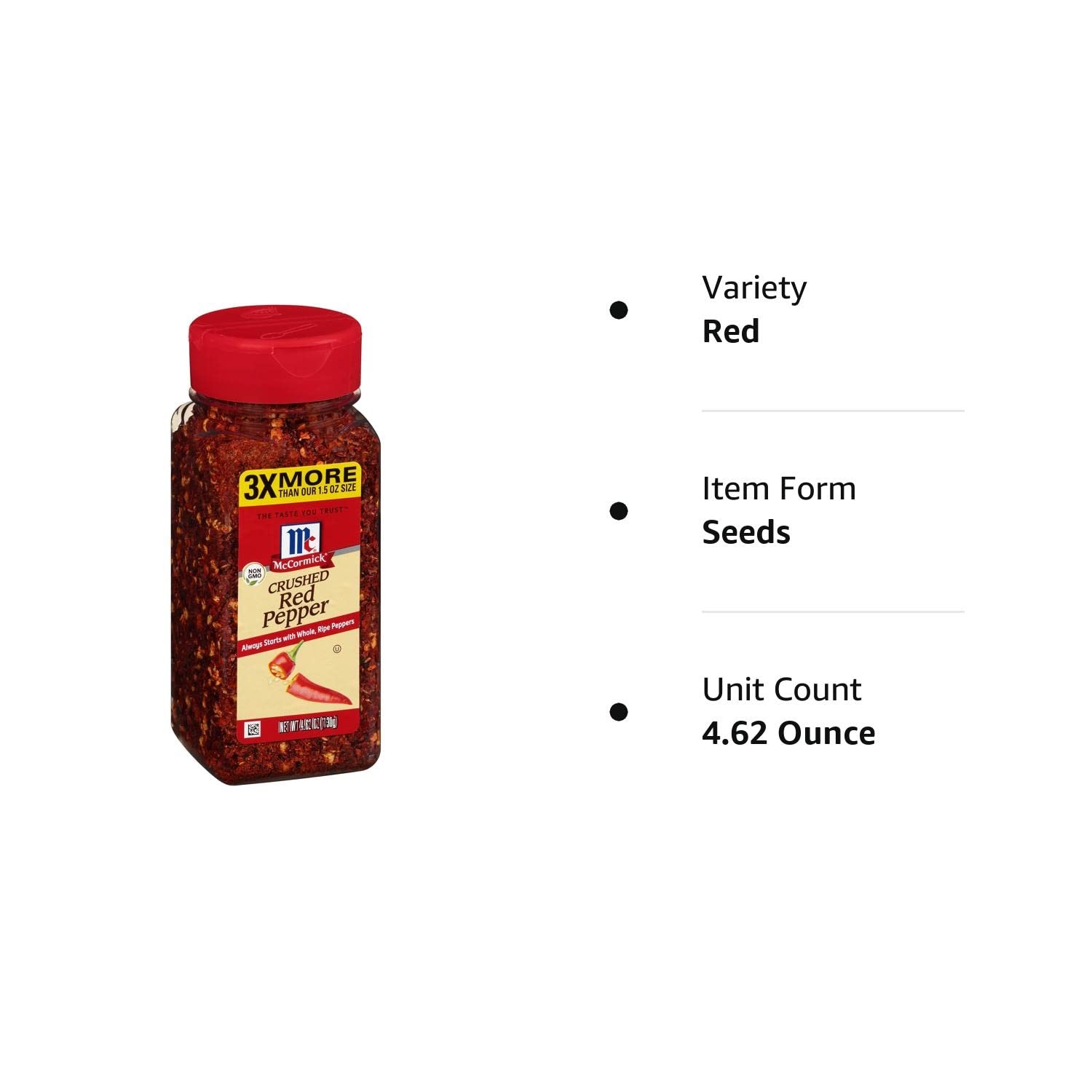 image:imageMcCormick Crushed Red Pepper 462 oz462 Ounce Pack of 1