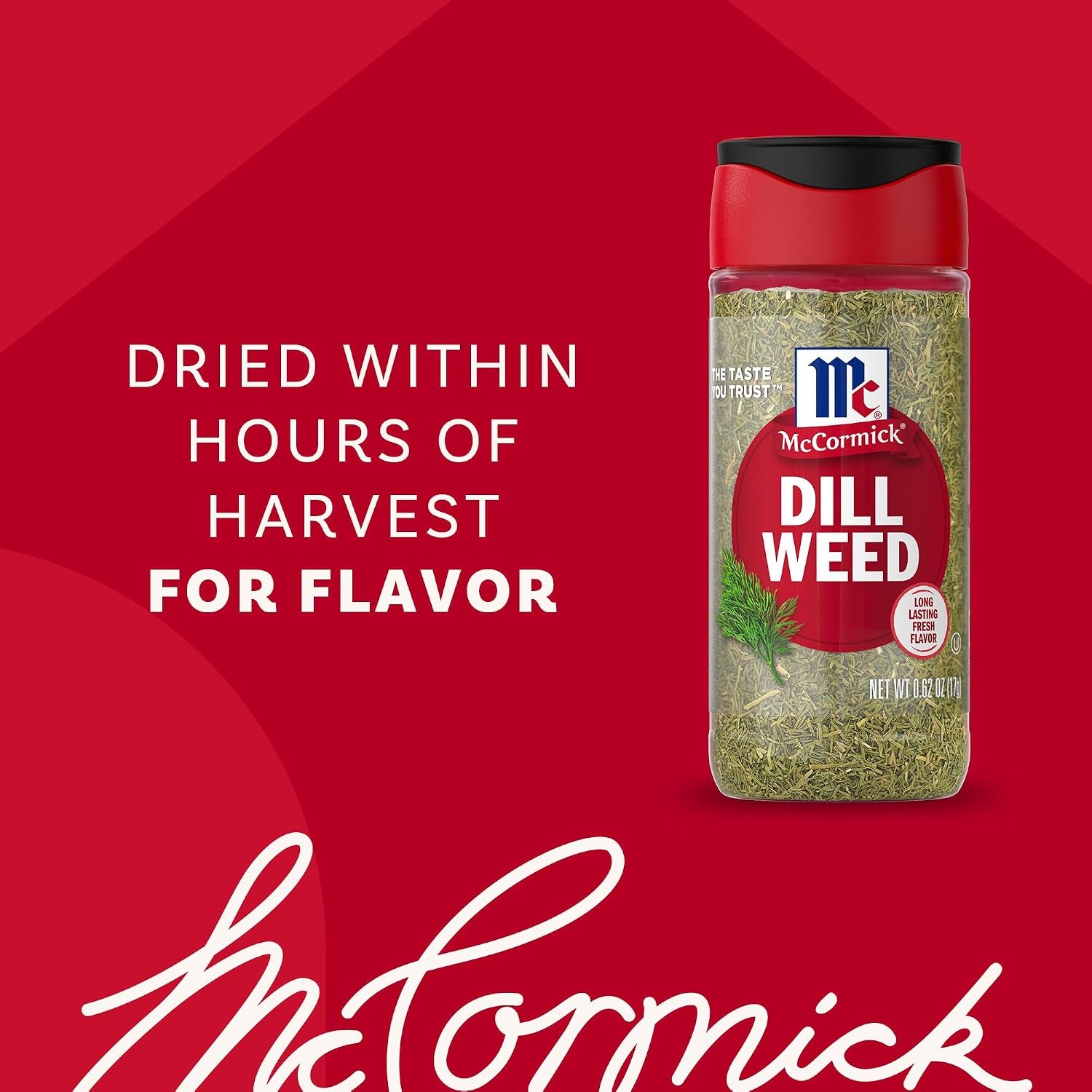 image:imageMcCormick Dill Weed Sweet Bright amp Grassy Taste Kosher FlavorSealed to Capture Vibrant Flavor Mild Flavor Pairs Well with Poultry Fish Potatoes amp Sauces 062 oz