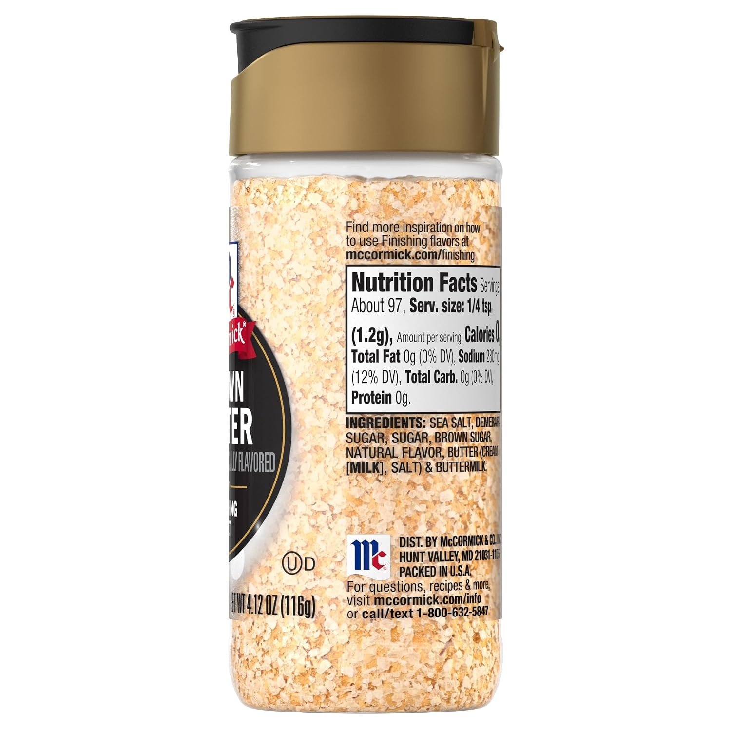 image:imageMcCormick Finishing Salt Brown Butter Sea Salt amp Nutty Aromatic Flavor For Baked Goods Desserts Ice Cream amp Pasta Kosher 412 oz412 Ounce Pack of 1