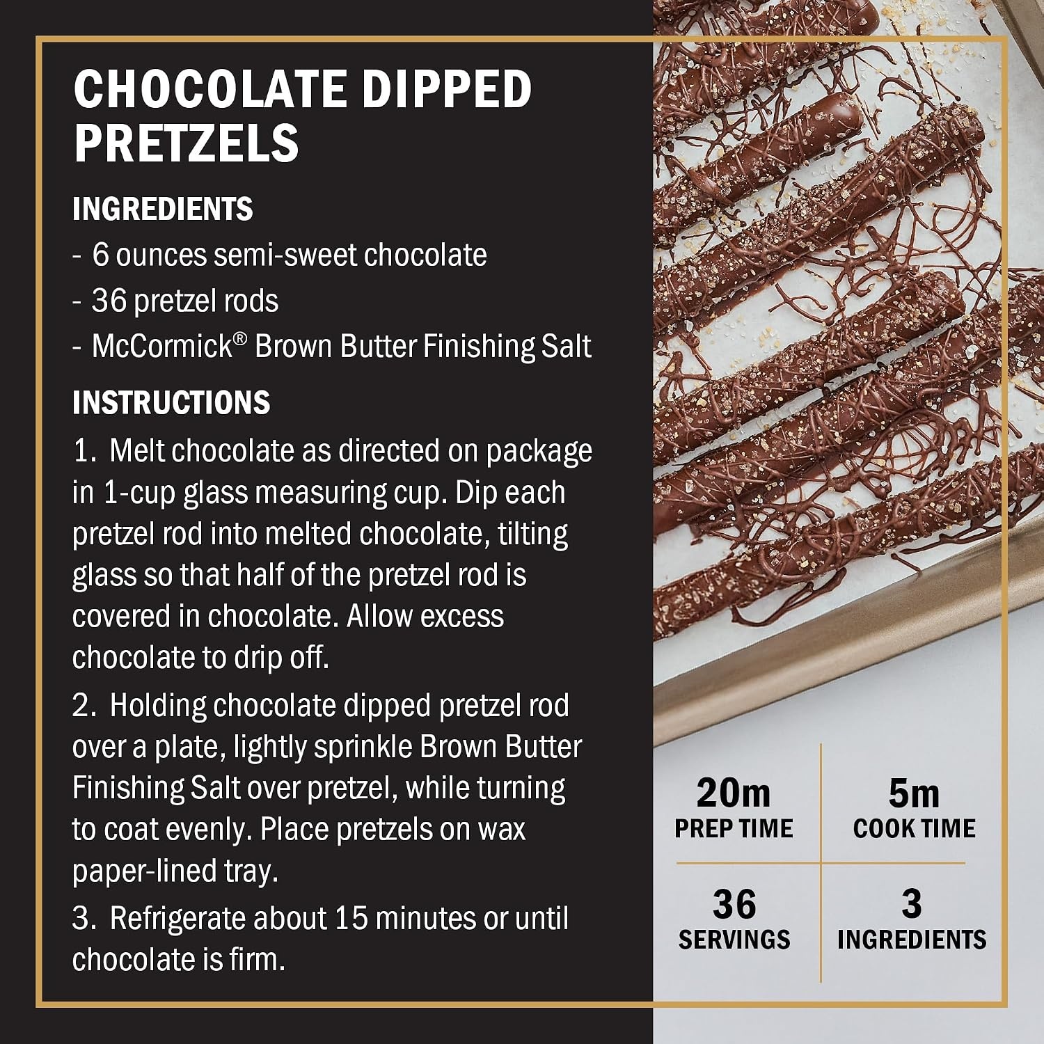 image:imageMcCormick Finishing Salt Brown Butter Sea Salt amp Nutty Aromatic Flavor For Baked Goods Desserts Ice Cream amp Pasta Kosher 412 oz412 Ounce Pack of 2