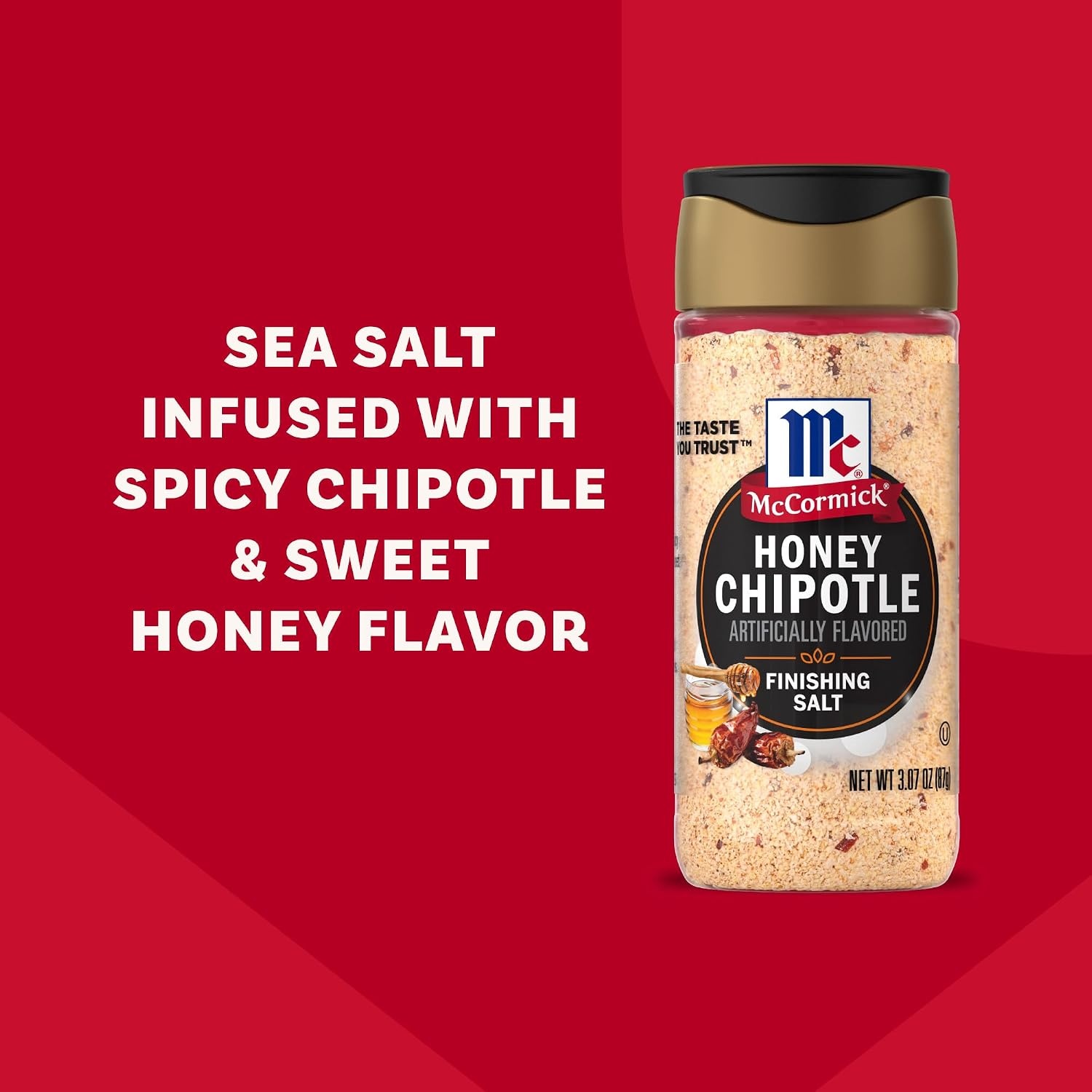 image:imageMcCormick Finishing Salt Honey Chipotle Spicy Chipotle amp Sweet Honey For Steaks Pork Chicken Grilled Veggies amp Fries No Colors from Artificial Sources Kosher 307 oz307 Ounce Pack of 2