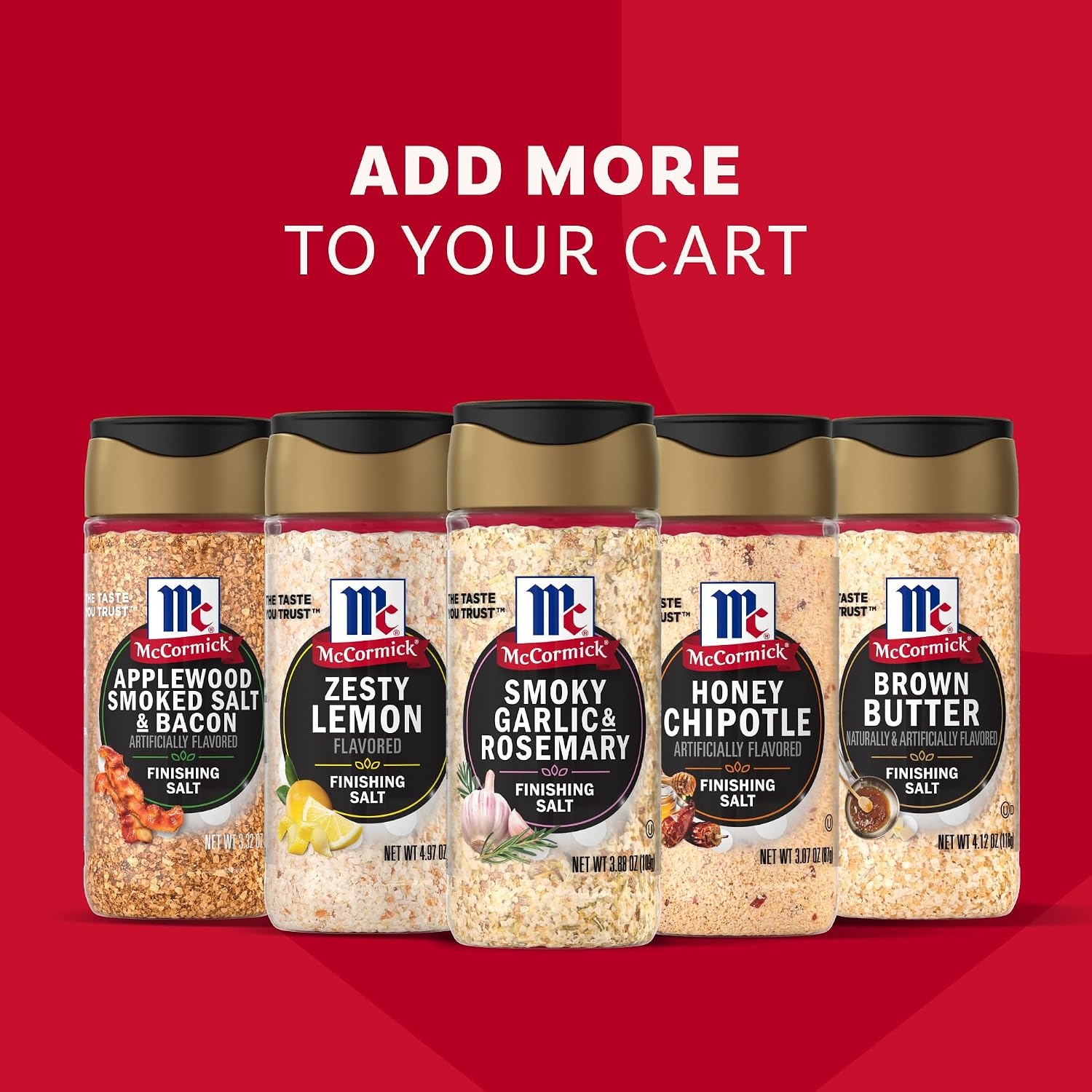 image:imageMcCormick Finishing Salt Smoky Garlic amp Rosemary The Taste You Trust For Steaks Chops Chicken Roasted Veggies Potato Dishes amp More Kosher No Colors from Artificial Sources 388 oz388 Ounce Pack of 2
