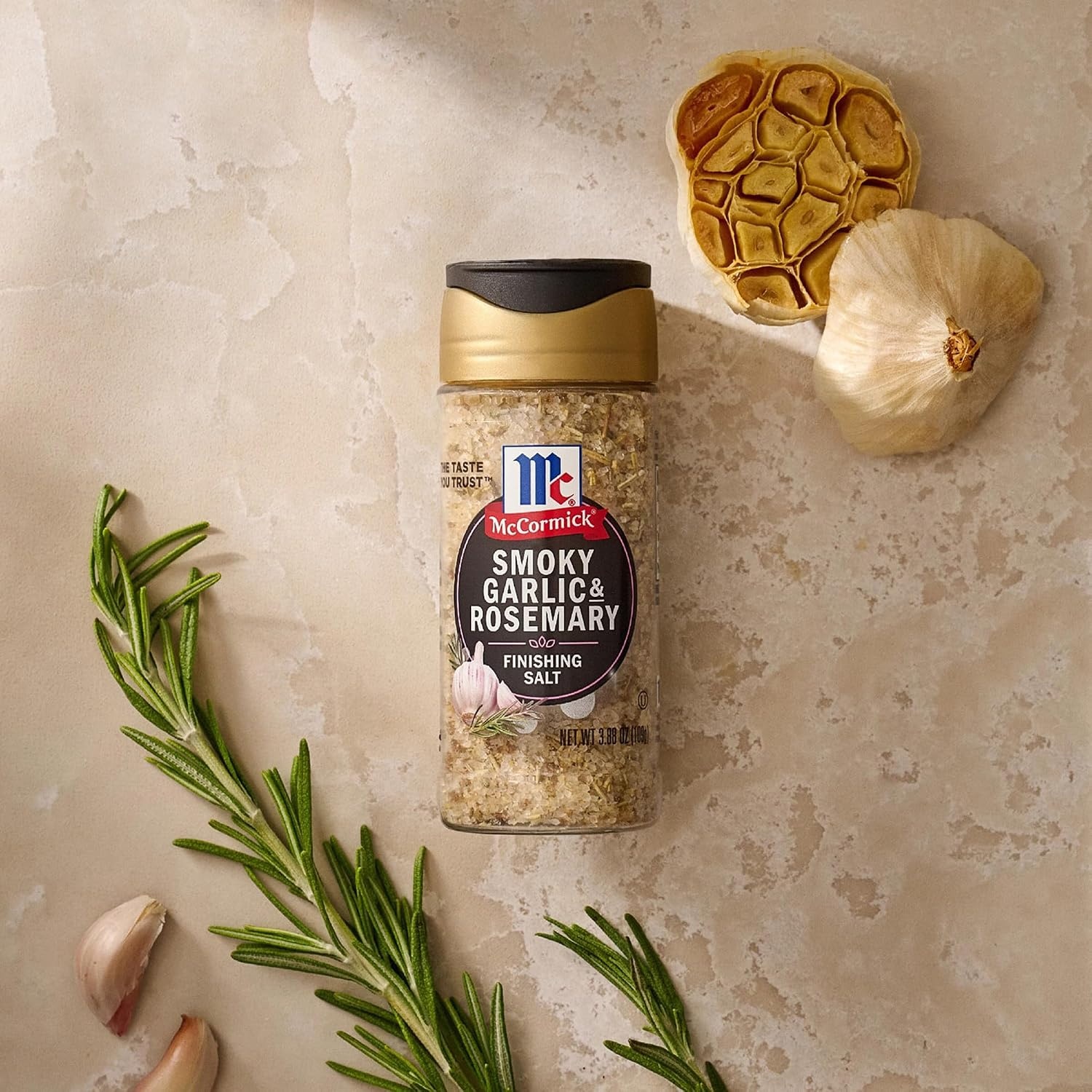 image:imageMcCormick Finishing Salt Smoky Garlic amp Rosemary The Taste You Trust For Steaks Chops Chicken Roasted Veggies Potato Dishes amp More Kosher No Colors from Artificial Sources 388 oz388 Ounce Pack of 1