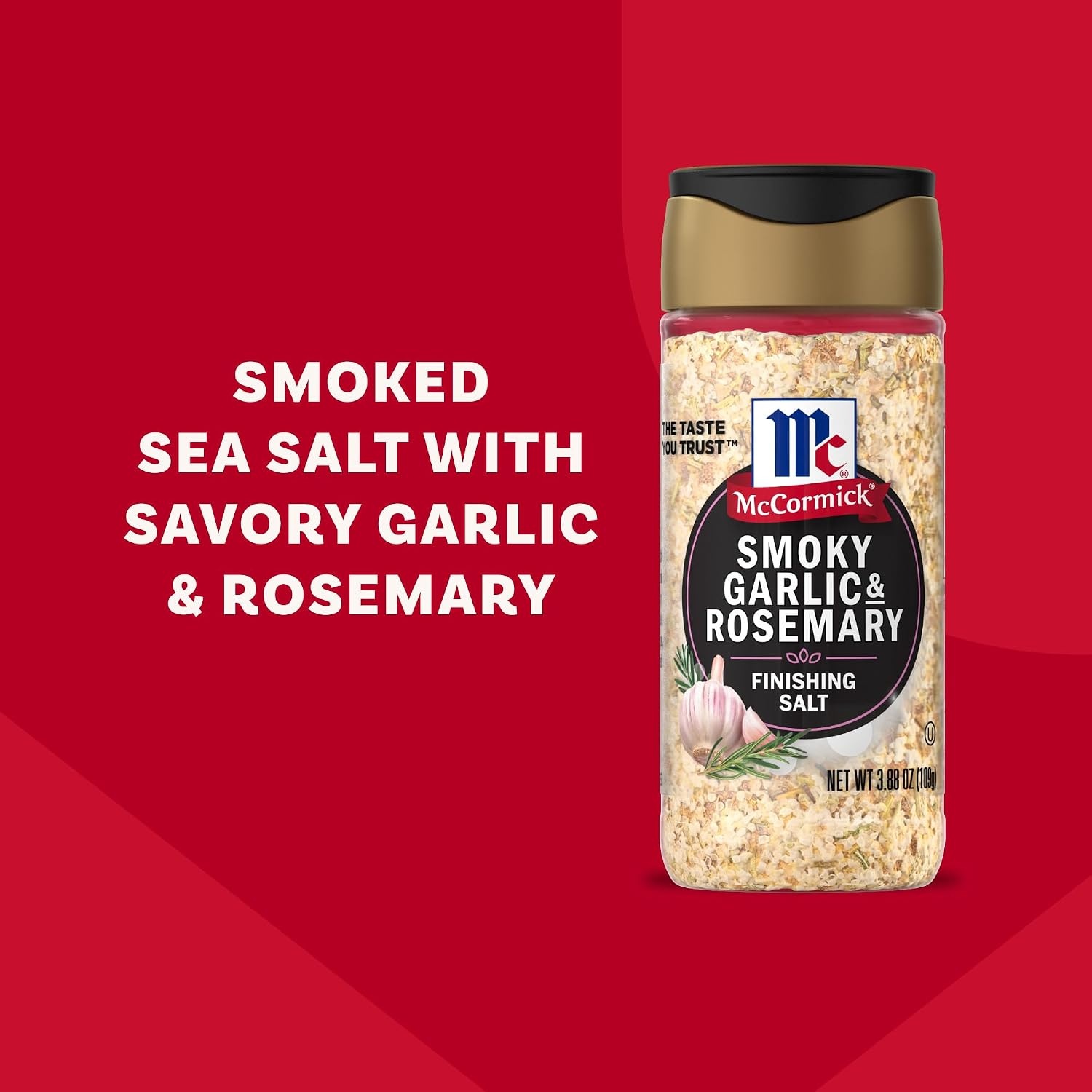 image:imageMcCormick Finishing Salt Smoky Garlic amp Rosemary The Taste You Trust For Steaks Chops Chicken Roasted Veggies Potato Dishes amp More Kosher No Colors from Artificial Sources 388 oz388 Ounce Pack of 2